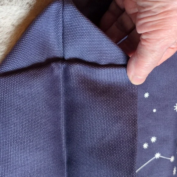 NWT Dark Blue Dog  & Stars Tote Bag - Picture 7 of 13